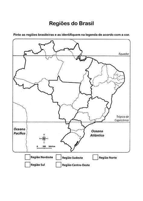 Mapa Brasil Regioes Colorir S Atividades