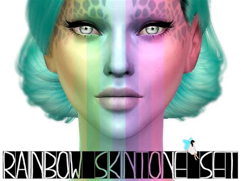 The Sims Resource Rainbow Skintone Set