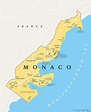 Carte politique du Monaco illustration de vecteur. Illustration du ...