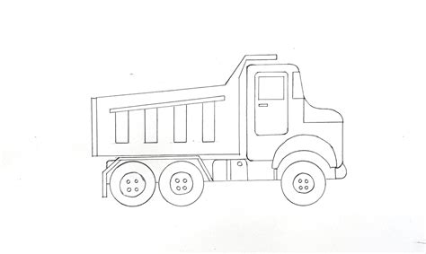How To Draw A Dump Truck Step By Step At Drawing Tutorials