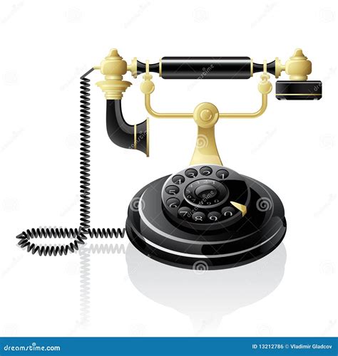 Vector Retro Telephone Stock Vector Illustration Of Abstract 13212786