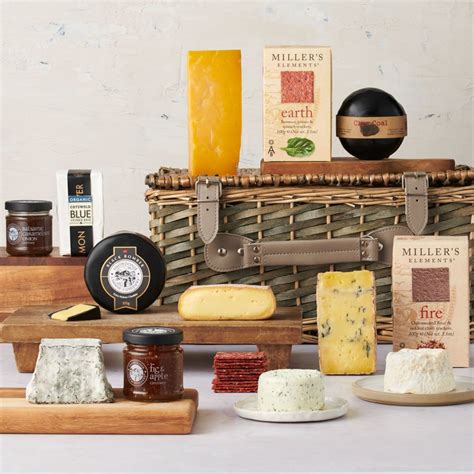 Large British Cheese Lovers Hamper With Snowdonia Cheddar Charcoal