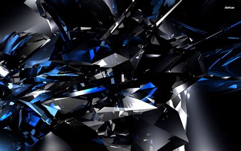 Black And Blue Crystals Wallpaper 3d Wallpapers 9419 Crystal