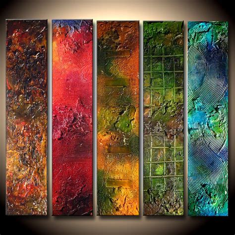 Original Large Textured Colorful Abstract Painting Modern Wall Art On