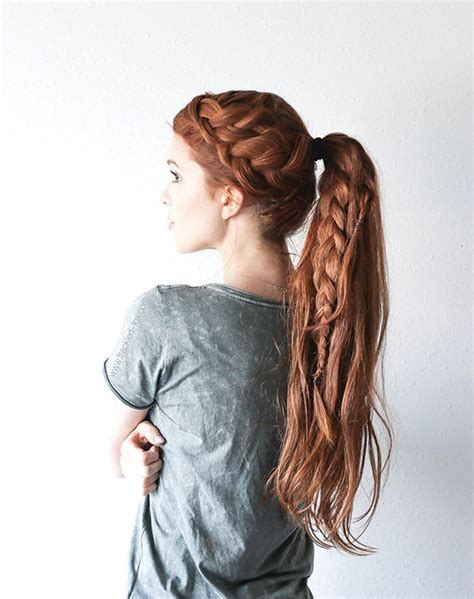 Double Braided Ponytail Get This And More Beautiful Fall