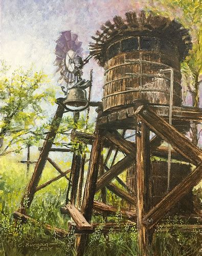 Rubel Castle Water Tower Painting Oil On Canvas Depiction Flickr