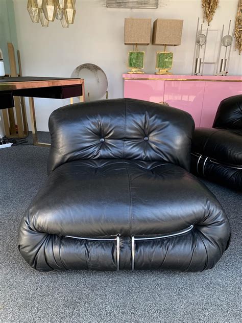 Shop for vintage accent chairs at auction from cassina, starting bids at $1. Pair of Black Leather Soriana Scarpa Cassina Lounge Chairs ...