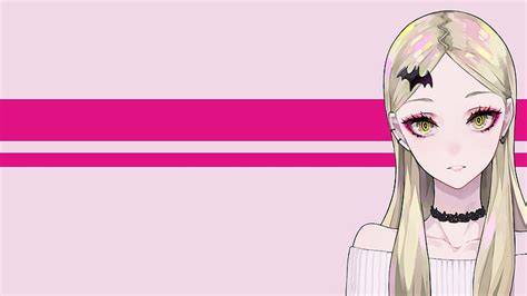 Hd Wallpaper Anime Girls Original Characters Blonde Long Hair Yellow Eyes Wallpaper Flare