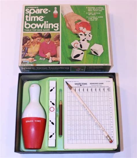 Vintage 1970 Spare Time Bowling Table Top Dice Game Lakeside No 8340