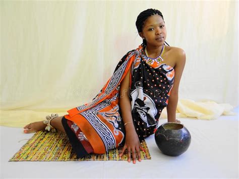 Royal princess temashayina of swaziland. Swazi woman stock image. Image of babes, sitting, sarong ...