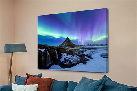 Iceland Aurora Northern Lights Framed Art Blue Horizon Prints Australia