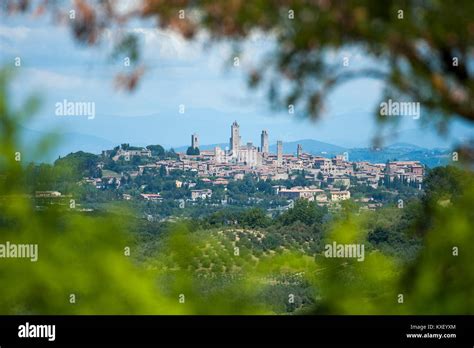 historic centre of san gimignano listed world heritage by unesco seen from the distance from
