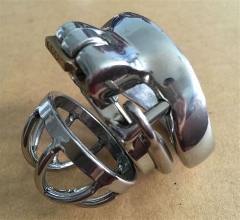 2018 Dormant Lock Design Small Male Stainless Steel Cock Cage Wit Curve