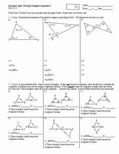 You have to be careful when writing the congruence statement. 50 Congruent Triangles Worksheet with Answer in 2020 ...