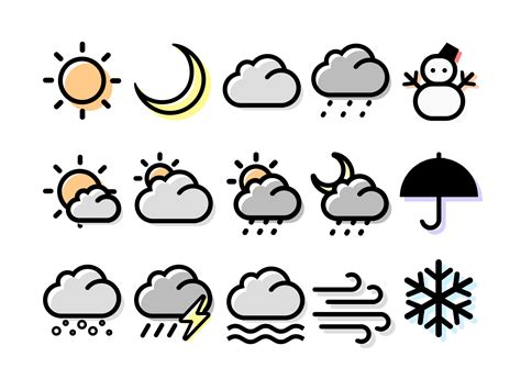 Weather Forecast Icon Set By Kaai Suzuki On Dribbble