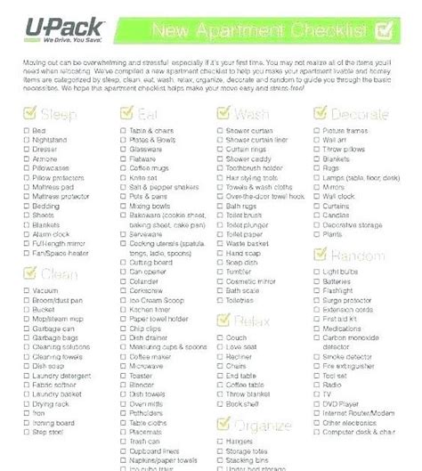 The good news is that proper preparations (and a comprehensive first apartment checklist) can help make the entire process more manageable! New Apartment Grocery List Tucsondevelopment Co 5 ...