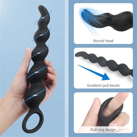 S Hande Soft Silicone Women Men Anal Toys Prostate Massager Long Dildo Butt Plug Anal Beads