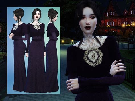 Dailiaas Vampire Chateau Ghost Dress Retex Get Together The Sims 4