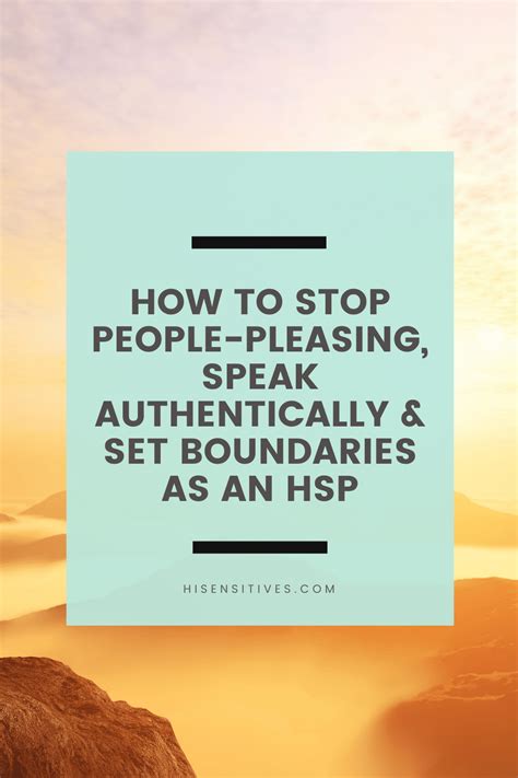 How To Stop People Pleasing Speak Authentically And Set Boundaries As