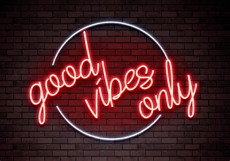 Good Vibes Only Neon Poster Print Or Canvas