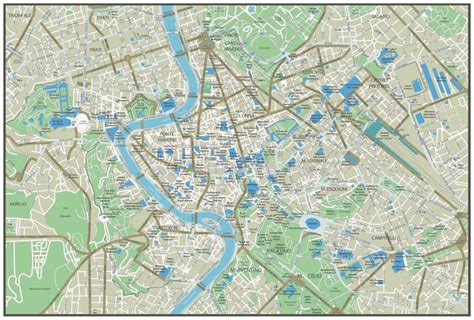 Mappa Della Città Di Roma Illustrazione Vettoriale Illustrazione Di