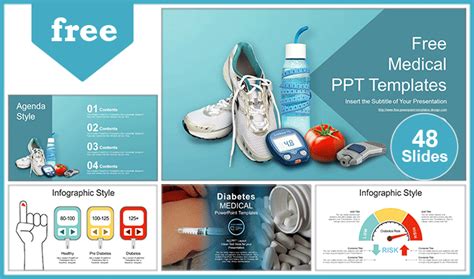 Healthy Diabetic Life Powerpoint Templates For Free