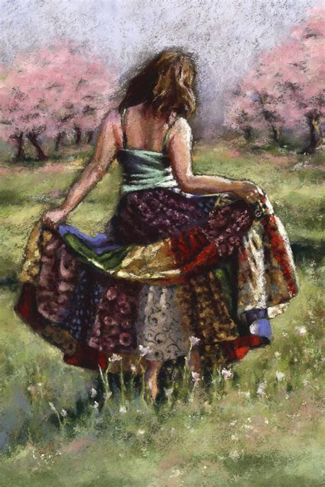 Bohemian Girl Dancing In Summer Field Colorful Fine Art Print Etsy