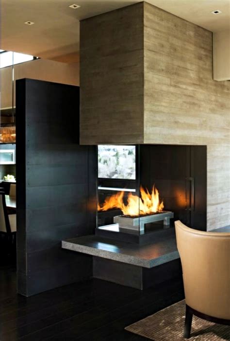 Contemporary Fireplace Design Offers An Attractive Flame