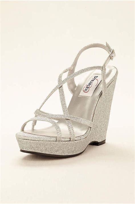 Dyeable Strappy Platform Sandal With Crystals Davids Bridal