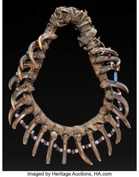 A Prairie Grizzly Bear Claw Necklace C 1835 Paintings Lot 50224 Heritage Auctions