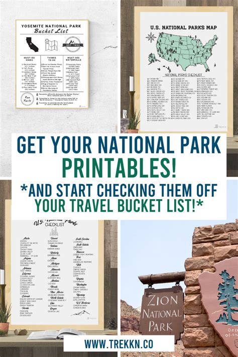 Get Your National Park Printables Checklists Maps And More Bucket