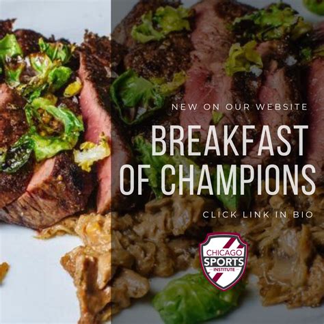 The Breakfast Of Champions • Chicago Sports Institute