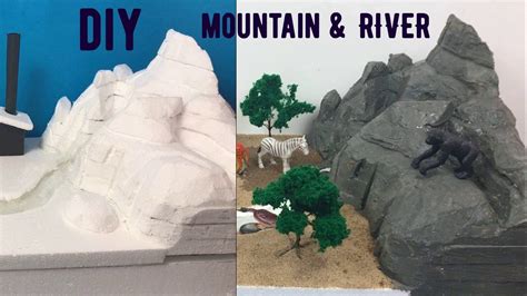 Mountain Model Making With Working River For Science Project