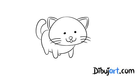 Cómo Dibujar Una Gato Paso A Paso 6 — Serie De Dibujos De Gatos
