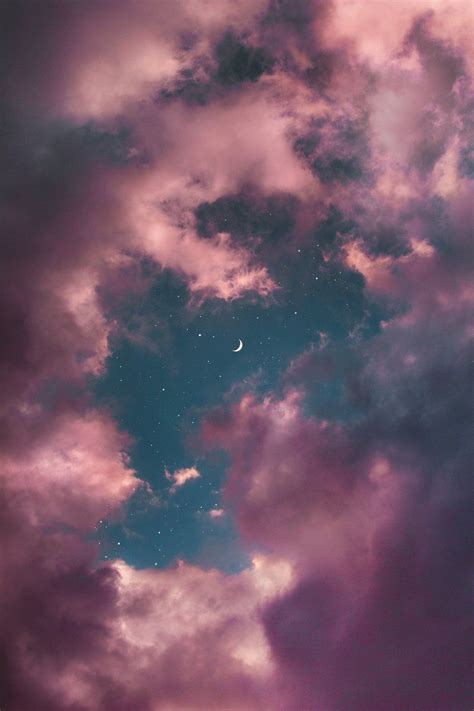 Aesthetic Sharer Zhr On Twitter Pink Dream Night Sky Wallpaper