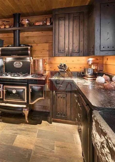 Famous Log House Kitchen Design Ideas References Decor