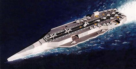 Proposed CVN Concept Future Stealth Carrier Aircraft Carrier