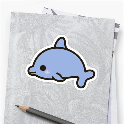 Cute Dolphin Sticker By Peppermintpopuk Redbubble