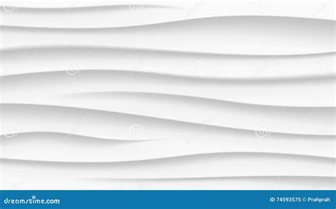 White Texture Wavy Background Interior Wall Decoration 3d Vector