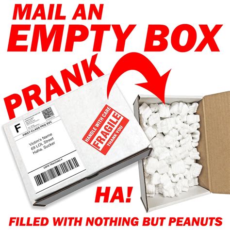 Empty Box Prank Mail Prank Box Gag T Full Of Nothing But Etsy