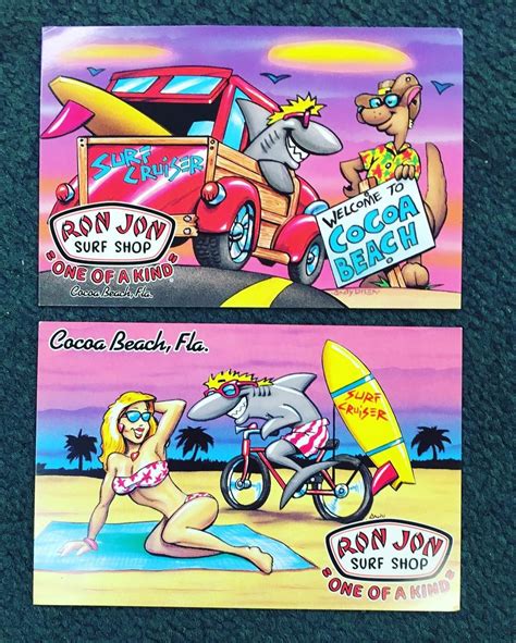 vintage postcards ronjon rons surf shop ron jon surf shop surf outfit