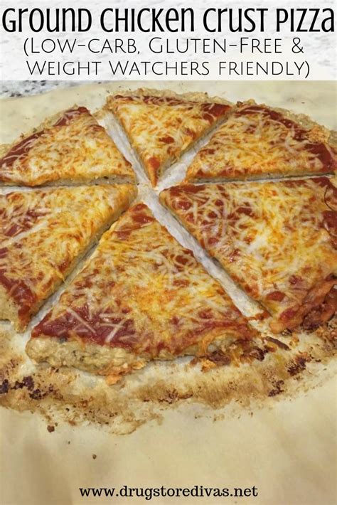 Roll out chicken in a thin circular pattern and bake until golden brown, approximately 20 minutes. Ground Chicken Crust Pizza - Drugstore Divas