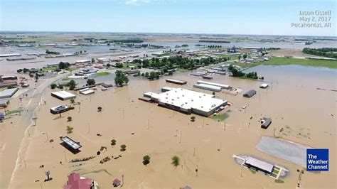 Drone Video Shows Arkansas Flood Disaster Videos From The Weather Channel