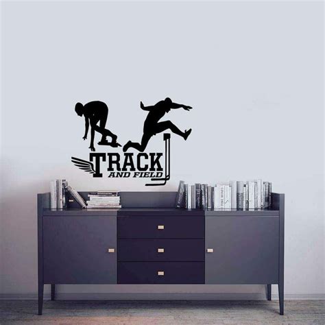 Track And Field Running Wall Decals For Girls Bedroom Womens Etsy