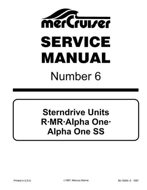 Mercury Marine Sterndrive Manual Section Overview Pdf
