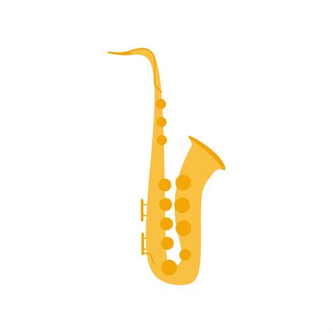 Saxophone Icon Musical Instrument For Jazz Golden Musical Instruments