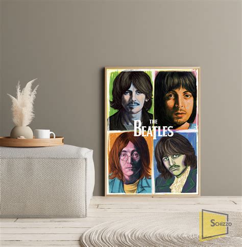 Beatles Framed Poster Beatles Art The Beatles Print Music Etsy