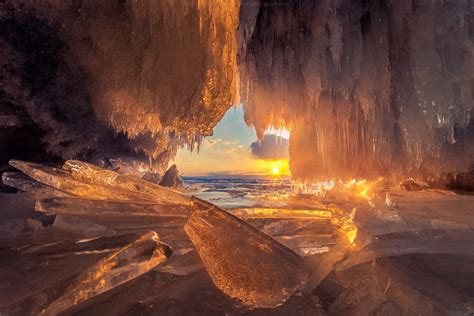 Fire Cave Lake Baikal Russia Photographed By