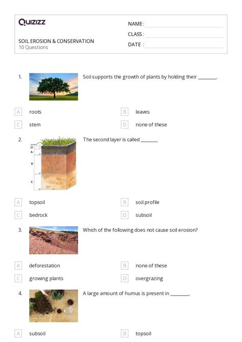 Soils Worksheets For Th Class On Quizizz Free Printable