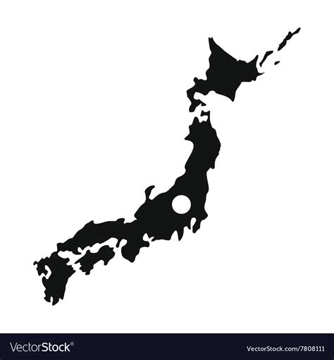 Map Of Japan Icon Simple Style Royalty Free Vector Image